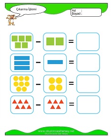 Çıkarma İşlemi Çalışma Sayfaları